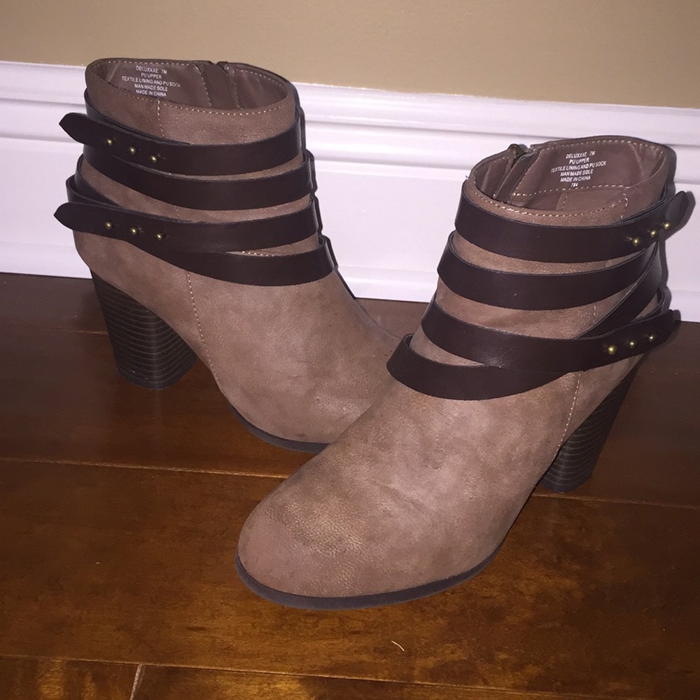 Madden Girl tan booties